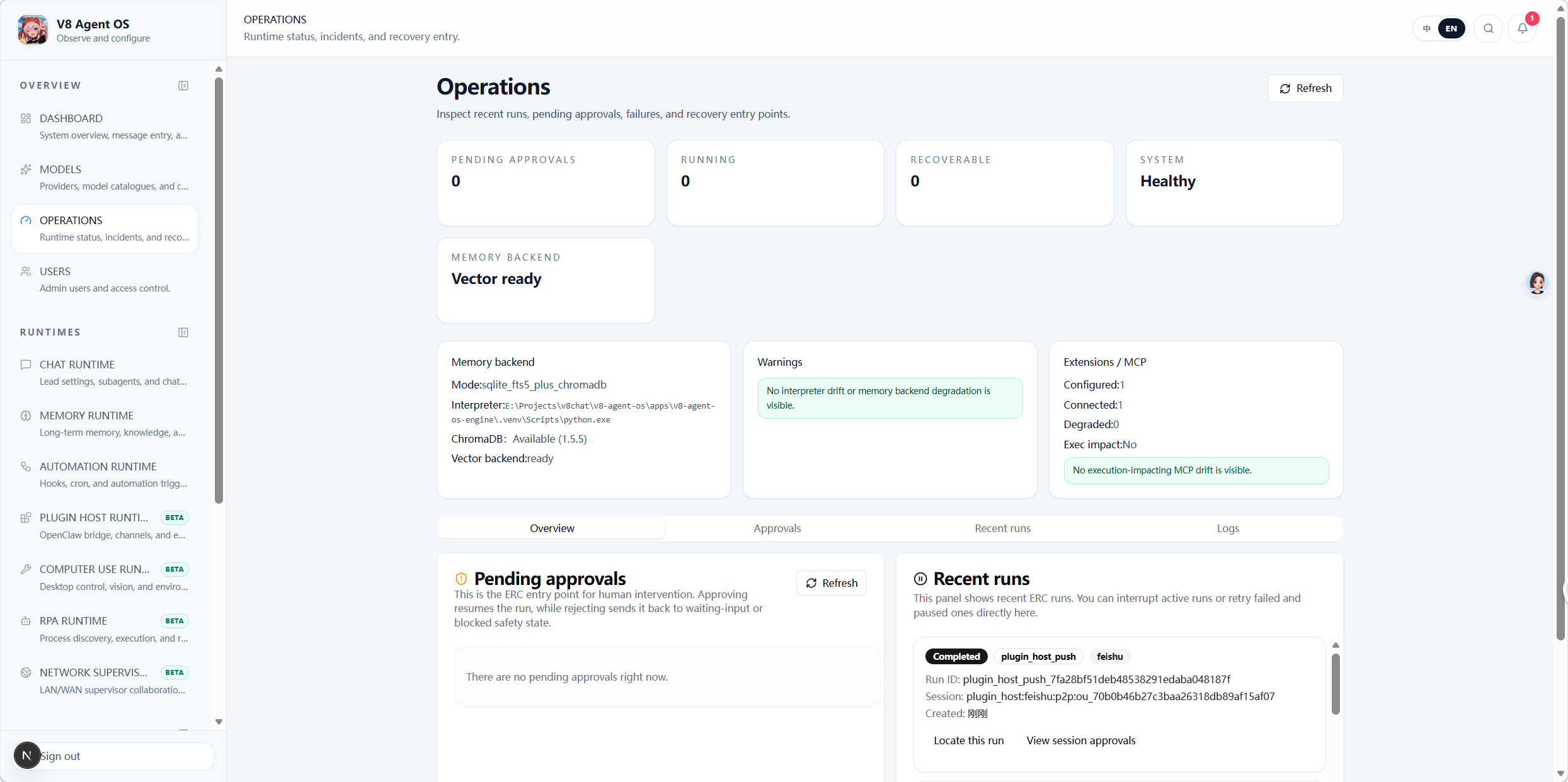 Operations Center Approval